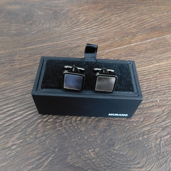 Murano Other - Murano Micca face Gunmetal Cuff Links